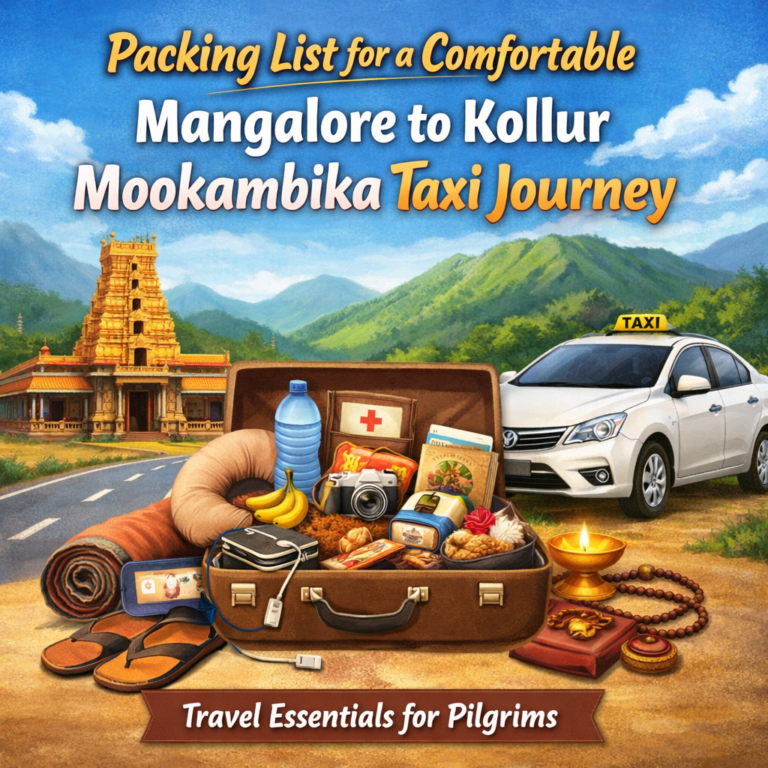 Packing List for a Comfortable Taxi Journey From Mangalore to Kollur Mookambika