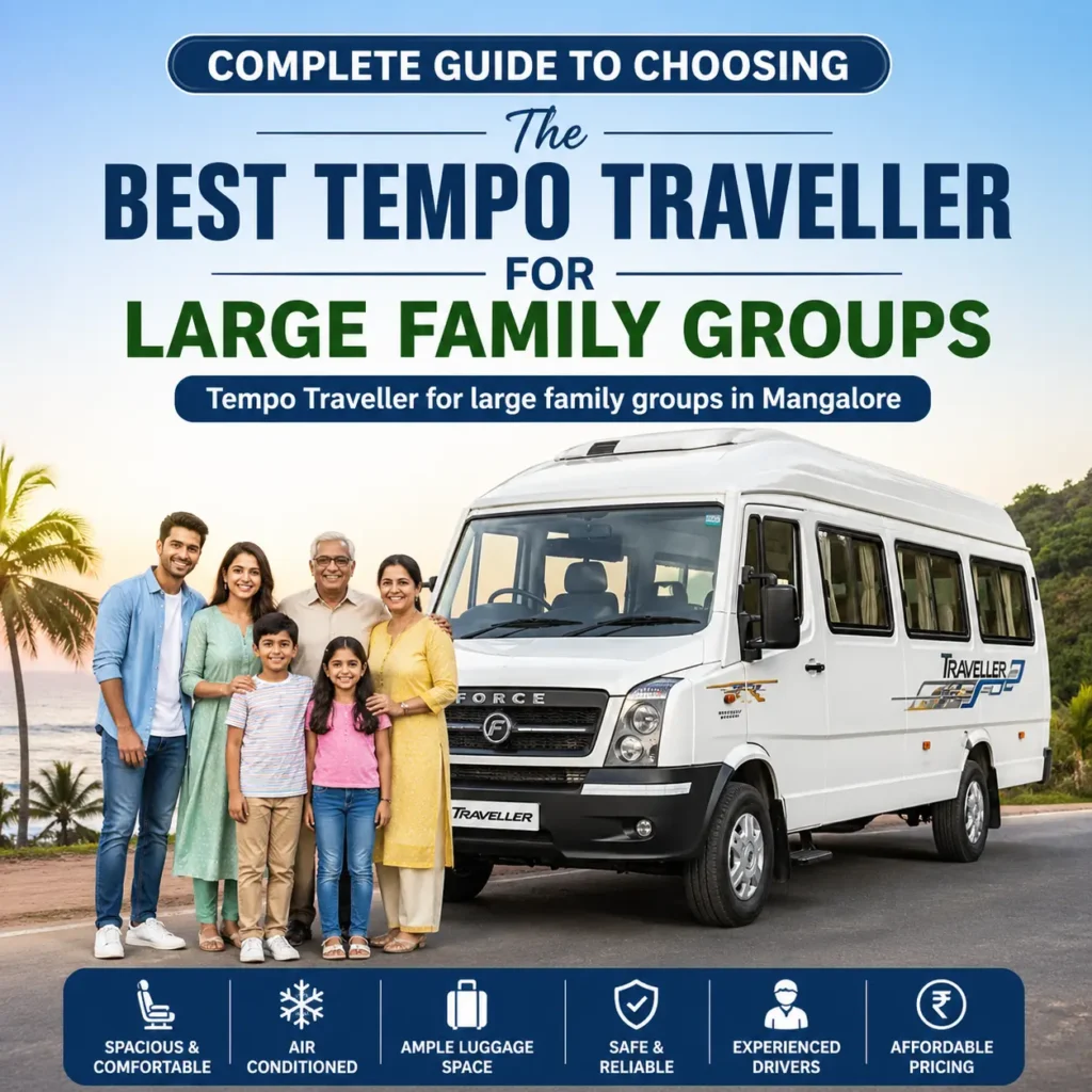 Tempo Traveller for large family groups in Mangalore