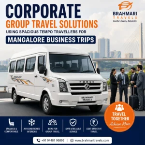 Corporate Group Travel Solutions Using Spacious Tempo Travellers for Mangalore Business Trips